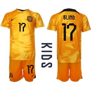 Nederländerna Daley Blind #17 kläder Barn VM 2022 Hemmatröja Kortärmad (+ korta byxor)